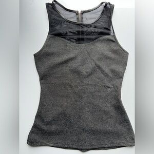Express Gray Fitted Cut Out Sleeveless Tank Top